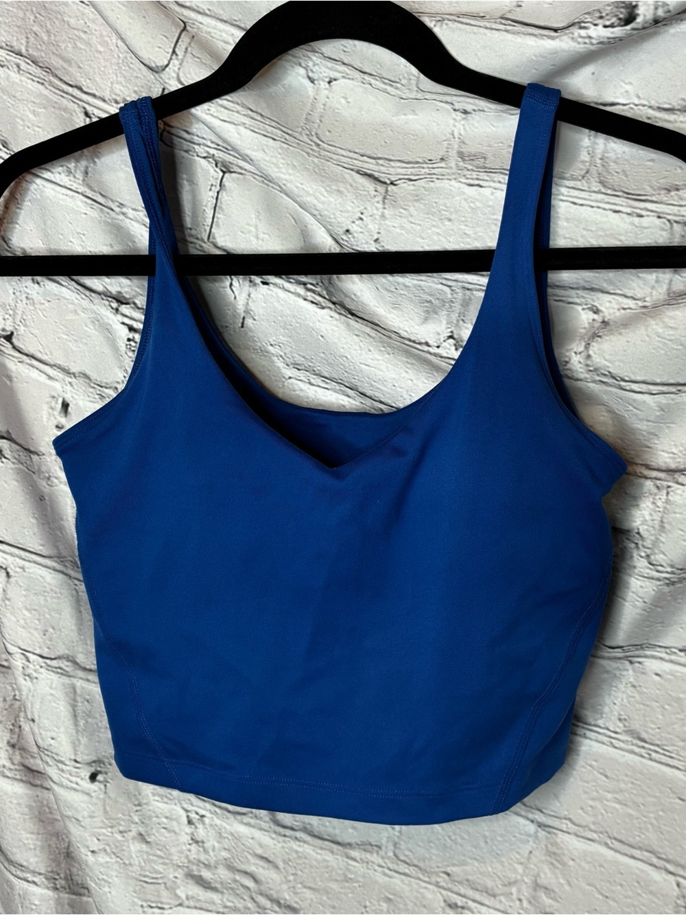 Gilly Hicks Recharge Blue Crop Top Sports Bra Gym Yoga Dance Athleisure Sz M GUC